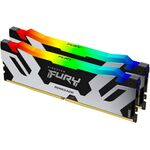 ОЗУ Kingston Fury Renegade Silver RGB, 48Gb (2x24Gb), DIMM DDR5, 6400Mt/s, CL32, KF564C32RSAK2-48
