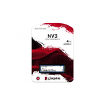 Твердотельный накопитель Kingston NV3, 4000Gb, M2 NVMe PCIe Gen4, Read/write 6000/5000Mb.s SNV3S/4000G