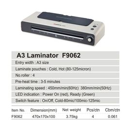 Ламинатор COMIX F9062 А3, 4 вала, 80-125 мкм, 38-45 см/мин., изображение 2