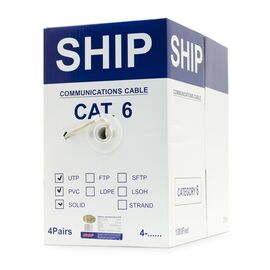 Кабель сетевой SHIP D165-P Cat.6 UTP 30В PVC, изображение 3