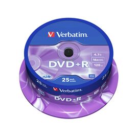 Диск DVD+R Verbatim (43500) 4.7GB 25штук Незаписанный, изображение 2