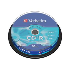 Диск CD-R Verbatim (43437) 700MB 10штук Незаписанный, изображение 2