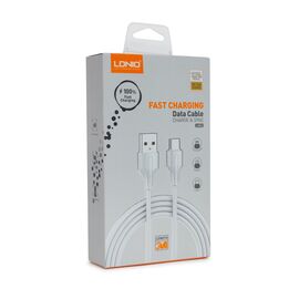 Интерфейсный кабель LDNIO Lightning LS543 2м/3м 2,1A Белый, изображение 3