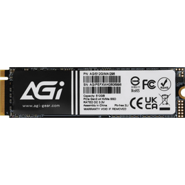 Твердотельный накопитель AGI AI298, 512Gb, 2300Mb/1450Mb, M2 PCIe Gen 3 NVMe, PCIe AGI512GIMAI298-CB