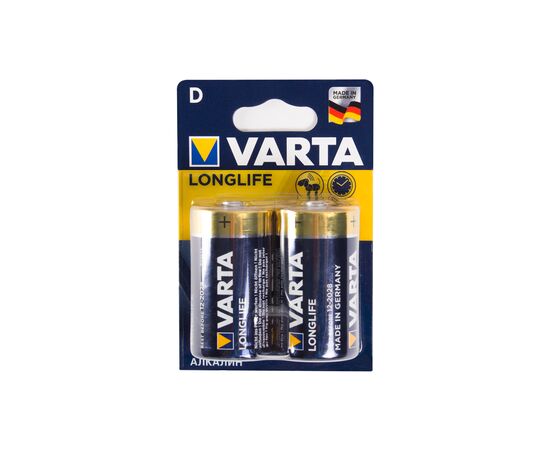 Батарейка VARTA Longlife Mono 1.5V - LR20/D 2 шт. в блистере, изображение 2