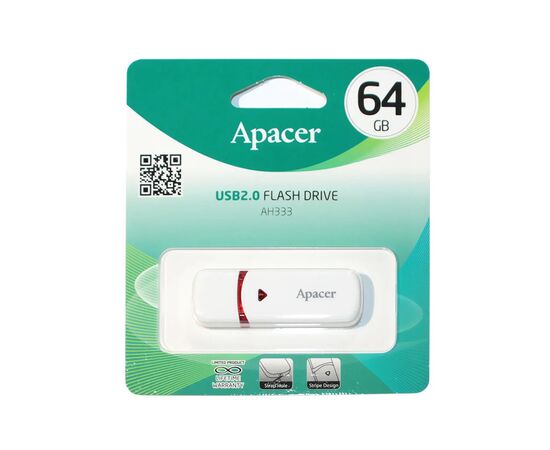 USB-накопитель Apacer AH333 64GB Белый, изображение 3