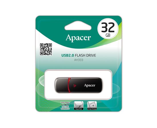 USB-накопитель Apacer AH333 32GB Чёрный, изображение 3