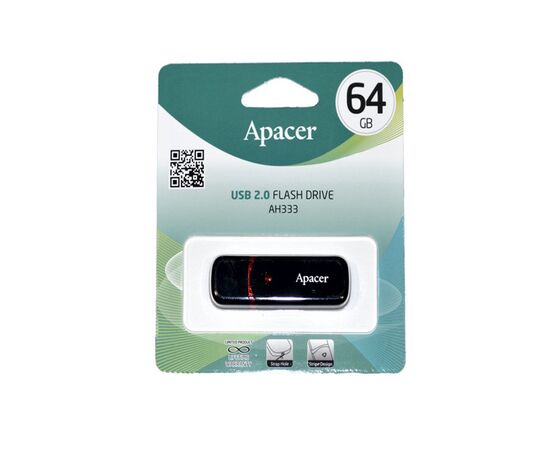 USB-накопитель Apacer AH333 64GB Чёрный, изображение 3