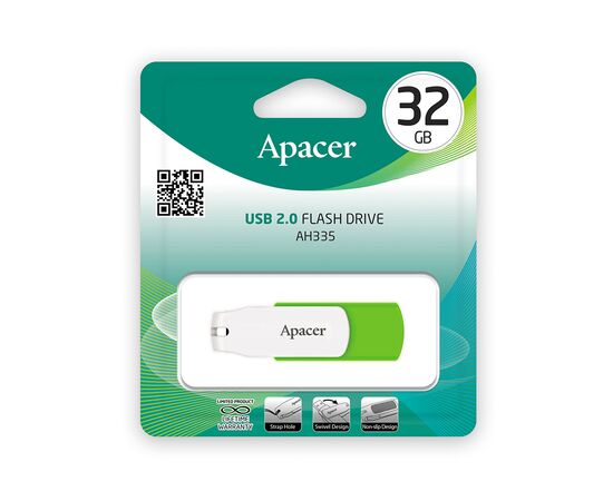 USB-накопитель Apacer AH335 32GB Зеленый, изображение 2