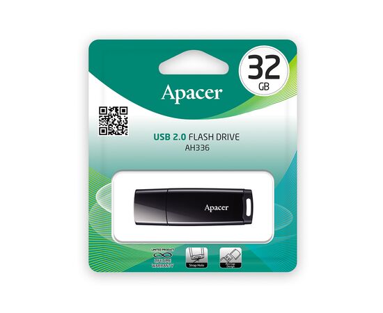 USB-накопитель Apacer AH336 32GB Чёрный, изображение 2