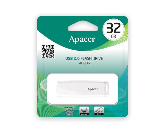 USB-накопитель Apacer AH336 32GB Белый, изображение 2