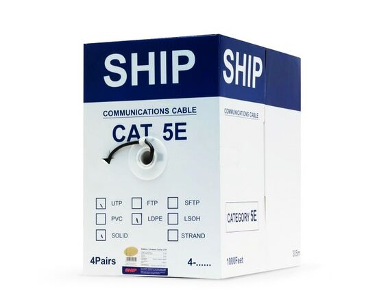 Кабель сетевой SHIP D106 Cat.5e UTP 30В PE, изображение 3