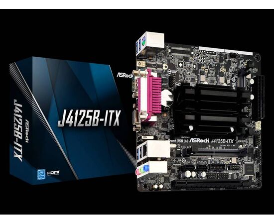 Материнская плата ASRock J4125-ITX Quad-Core J4125 2,7ГГц 2xSO-DIMM DDR4 2xSATA3 VGA DVI HDMI mITX