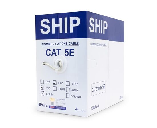 Кабель сетевой SHIP D145-P Cat.5e FTP 30В PVC, изображение 3