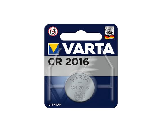 Батарейка VARTA Lithium CR2016 3V 1 шт. в блистере, изображение 2