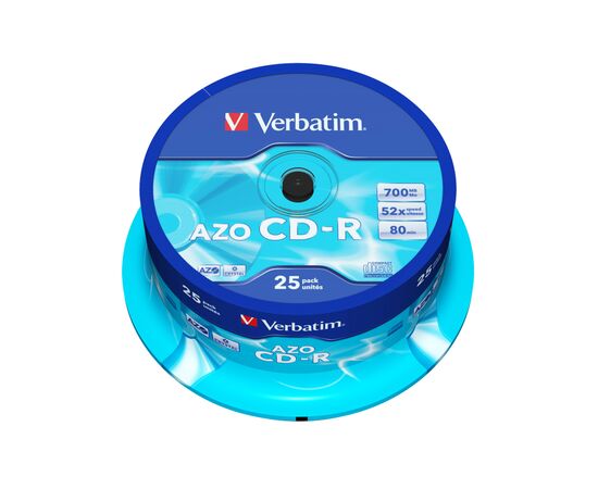 Диск CD-R Verbatim (43352) 700MB 25штук Незаписанный, изображение 2