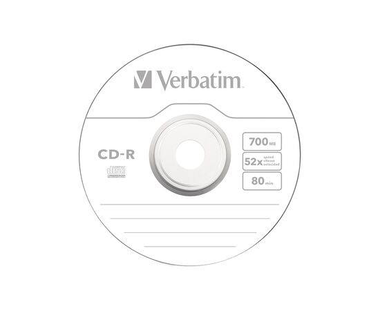 Диск CD-R Verbatim (43351) 700MB 50штук Незаписанный
