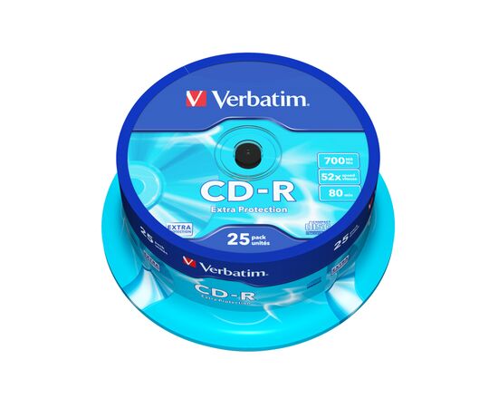 Диск CD-R Verbatim (43432) 700MB 25штук Незаписанный, изображение 2