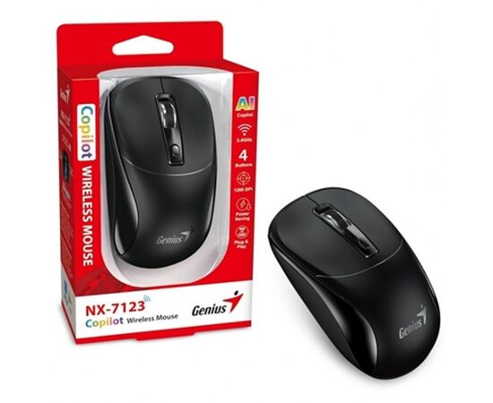 Беспроводная мышь Genius NX-7123 Black 2.4Ghz/1200dpi/Copilot/31030043400