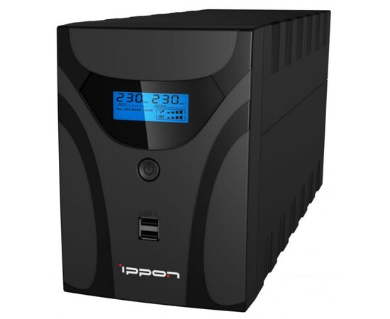 ИБП Ippon Back Power Pro II Euro 2200, 2200VA, 1200Вт, AVR 162-290В, 4хEURO, управление по USB, RJ-45, LCD