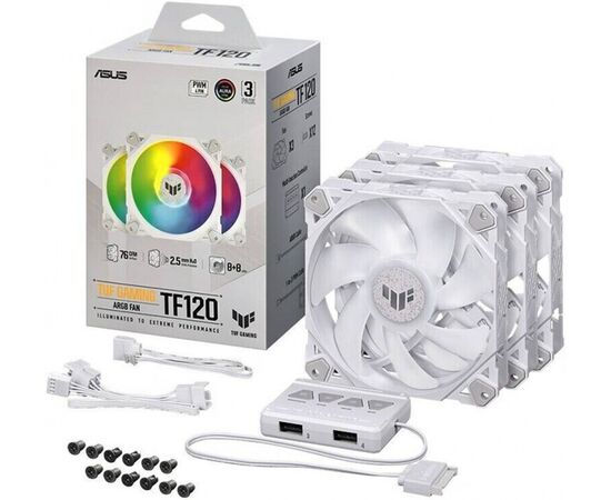 Комплект вентиляторов ASUS TUF GAMING TF120 ARGB WHITE 3IN1