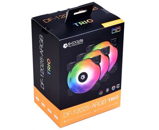 Комплект вентиляторов для корпуса ID-Cooling DF-12025-RGB-TRIO, 12cm, RGB LED