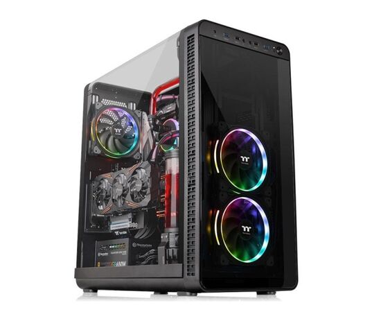 Корпус Thermaltake View 37 RGB Plus/Black/Win/Riing Plus RGB H14 RGB Fan*3, CA-1J7-00M1WN-01