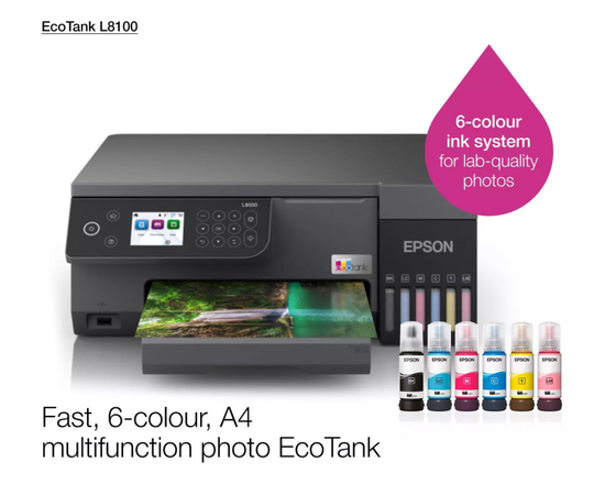 МФУ струйное цветное Epson L8100 C11CK94401 А4, до 22 стр/мин, USB, Wi-Fi, Печать на CD/DVD/id картах, 6 цв