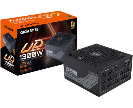 Модульный Блок Питания Gigabyte UD1300GM PG5 80+ GOLD, with APFC, 140mm Double ball bearing Fan, BOX