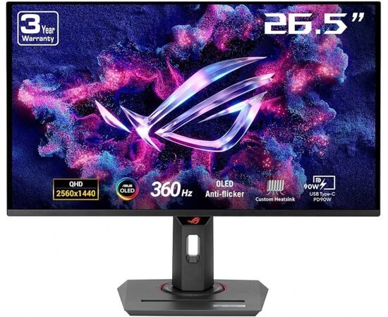 Монитор ASUS XG27ACDNG 26.5" OLED,16:9 (2560x1440x360Hz),1.5M:1,0.03ms,2xHDMI,DP,USB hub,HDR10