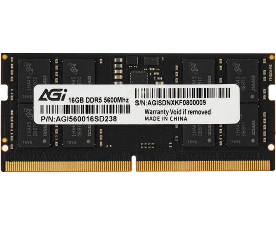ОЗУ AGI SODIMM 16Gb DDR5, 5600MT/s, CL40, 1.1v, AGI560016SD238-ST
