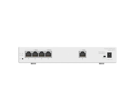Шлюз мультисервисный Huawei S380-L4P1T (1xGE WAN, 4xGE LAN, PoE+ 50W, 150 users, f.performance 2Gbps,12V DC)