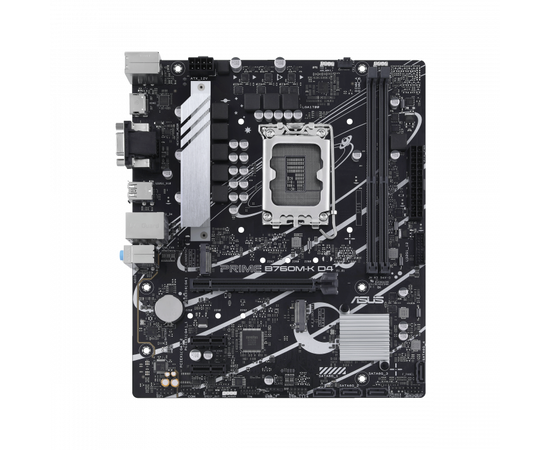 Сист.плата ASUS B760M-K, B760, 1700, 2xDIMM DDR5, PCI-E x16, 2xM.2, 4xSATA, HDMI, VGA, Realtek 2.5Gb Ethernet, BOX