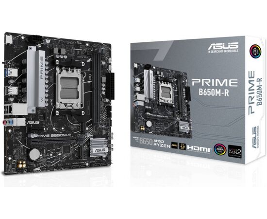 Сист.плата ASUS PRIME B650M-R, B650, AM5, 2xDDR5, PCI-E x16, PCI-E x1, 2xM2, 4xSATA, HDMI, BOX
