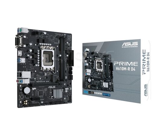 Сист.плата ASUS PRIME H610M-R-SI, 1700, 2xDDR5, PCI-E x16, M.2, 4xSATA, DP, HDMI, D-Sub, BOX