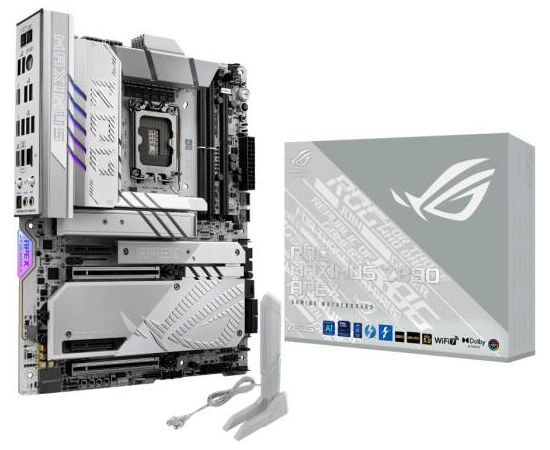 Сист.плата ASUS ROG MAXIMUS Z890 APEX, Z890, 1851, 2xDDR5, PCI-E x16, PCI-E x1, M2, SATA, Thundrbolt, WIFI7, BOX