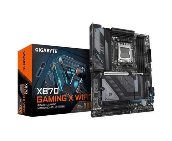 Сист.плата Gigabyte X870 GAMING X WIFI7 1.0, X870, AM5, 4xDIMM DDR5, 3xPCI-E x16, M.2, 4xSATA, HDMI, 2xUSB4, WIFI7, BOX