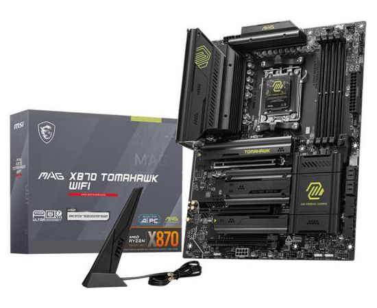 Сист.плата MSI MAG X870 TOMAHAWK WIFI, X870, AM5, 4xDDR5, 3xPCI-E x16, M2, SATA, Thunderbolt, HDMI, WIFI7, BOX