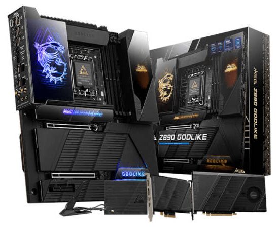 Сист.плата MSI MEG Z890 GODLIKE, Z890, LGA1851, 4xDDR5, 2xPCI-E x16, PCI-E x4, M2, SATA, Thunderbolt, 10Gb NIC,WIFI7,BOX
