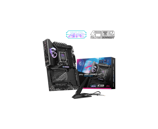 Сист.плата MSI MPG Z890 CARBON WIFI, Z890, LGA1851, 4xDDR5, 2xPCI-E x16, M2, SATA, Thunderbolt, WIFI7, BOX
