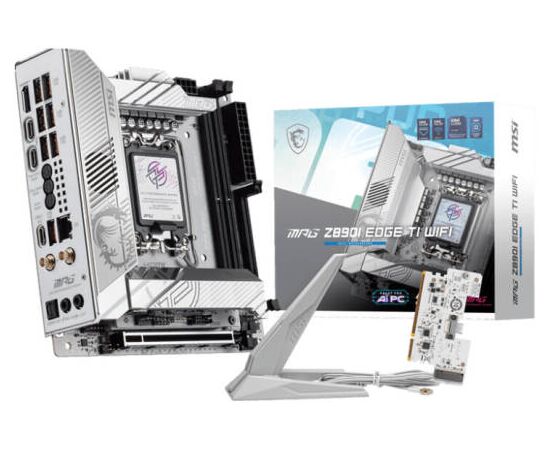 Сист.плата MSI MPG Z890 EDGE TI WIFI, Z890, LGA1851, 4xDDR5, 2xPCI-E x16, PCI-E x1, M2, SATA,Thunderbolt,WIFI7,WHITE,BOX