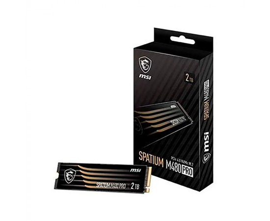 Твердотельный накопитель MSI SPATIUM M480 PRO PCIe 4.0 NVMe M.2 2TB, Read 7400mb/s, Write 7000 mb/s, Retail