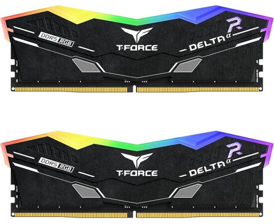 Комплект модулей памяти Team Group T-Force Delta RGB 64Gb (32x2) DDR5 6000MHz, CL38, 1.3V, FF7D564G6000HC38JDC01, RTL