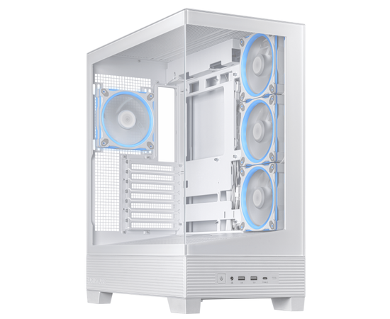 Корпус для ПК ASUS A31 PLUS TG ARGB Panoramic Design Case, BTF Support, WHITE