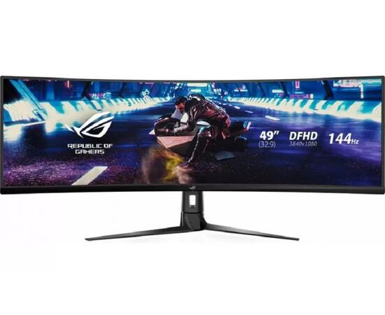 Монитор ASUS XG49VQ VA,49",32:9 UHD(3840x1080x144 Hz),400cd/m2,HDR 400,3000:1,178/178,4ms,Spks 5W,DP,2HDMI,3xUSB