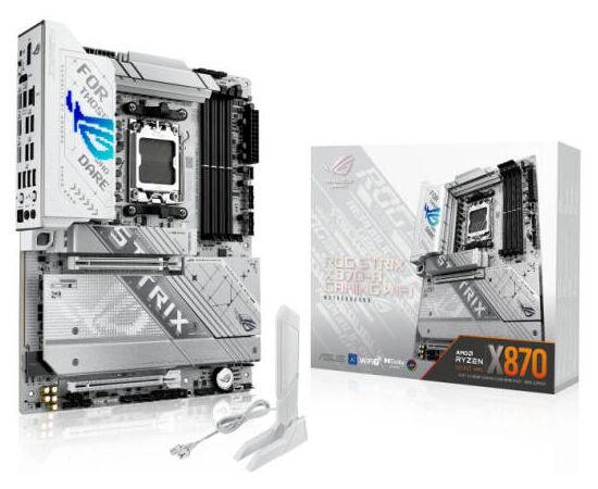 Сист. плата ASUS ROG STRIX X870-A GAMING WIFI,X870E,AM5,4xDIMM DDR5,2xPCI-E x16 ,4xM.2,2xSATA,HDMI,DP,WIFI7,BOX