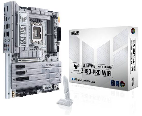 Сист.плата ASUS TUF GAMING Z890-PRO WIFI, Z890, 1851, 4xDDR5, PCI-E x16, PCI-E x4, PCI-E x1, M2, SATA, DP, HDMI, Thundr.