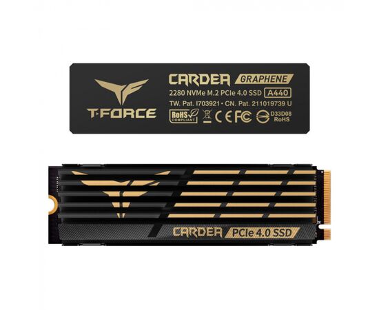 Твердотельный накопитель Team Group T-FORCE CARDEA A440, 4Tb, PCIe 4.0 x4 NVMe, R7000Mb/s, W6900Mb/s TM8FPZ004T0C327,RTL