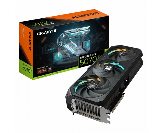 Видеокарта Gigabyte GV-N507TGAMING OC-16GD, RTX 5070Ti GAMING OC, 16G GDDR7, 256bit, HDMI, DP, BOX