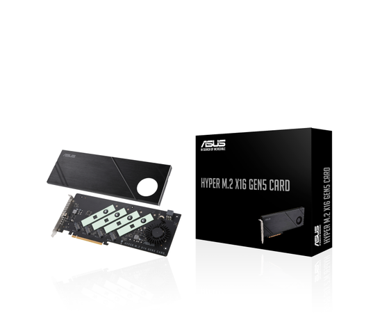 Карта расширения ASUS Hyper M.2 x16 Gen5 Card, 4xNVMe, M.2 (2242/2260/2280/22110).